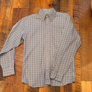 Jos. A. Bank Black and White Checkered Button Down Shirt